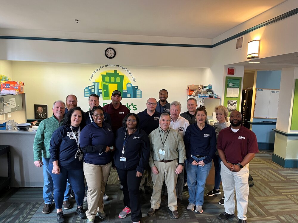 DRBA employees gather together for a picture in St. Patrick's Center
