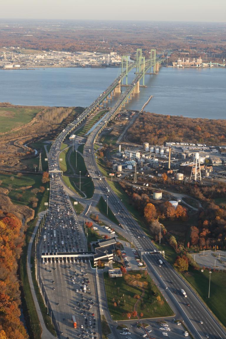 Bridge Aerial with traffic