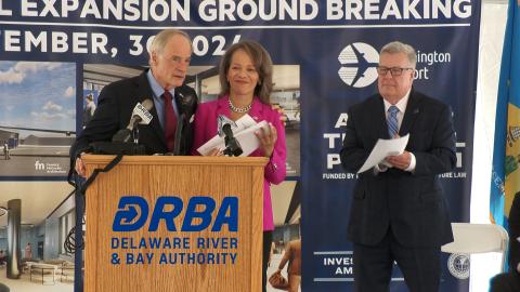 Carper Blunt-Rochester and Tom Cook at ILG Ground Breaking Oct 2024