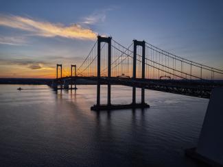 Delaware Memorial Bridge at Dusk