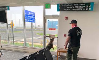 Police officer with dog