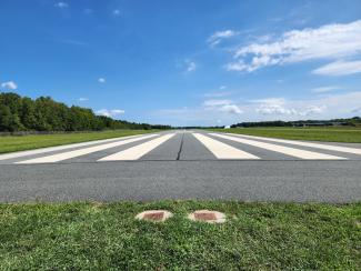 Delaware Airpark Tarmac and Blue Sky