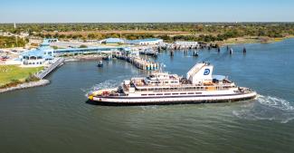 The Cape May - Lewes Ferry leaving the Cape May Terminal